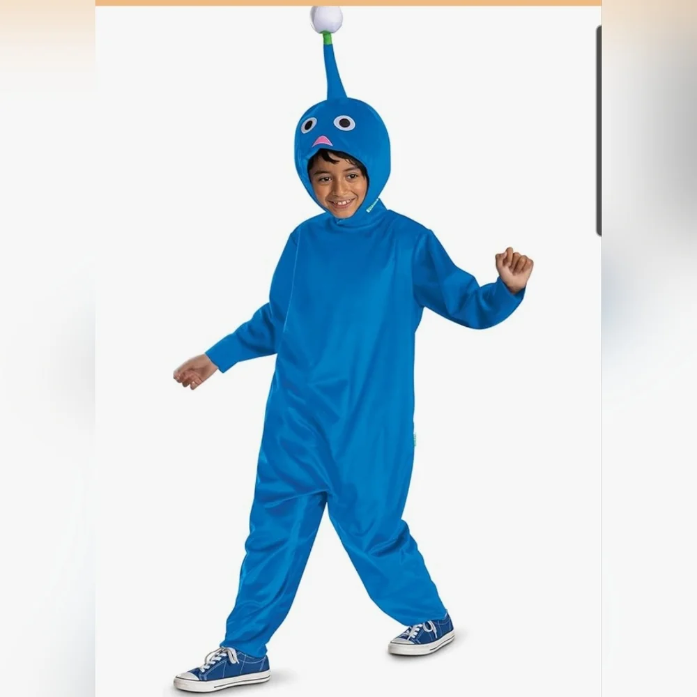 Disguise Blue Pikman Kids Costume From Ninetendo Wii Game Size Sm4-6